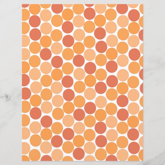 Orange Mid-Century Moderne Points Papeterie Person (Dos)