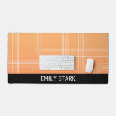 Orange Minimal Rétro Personnalisé Nom de bureau Ma (Clavier et souris)