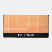 Orange Minimal Rétro Personnalisé Nom de bureau Ma (Recto)