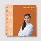 Orange Modern Photo Graduation Party Gold (Recto)