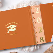 Orange Modern Photo Graduation Party Gold