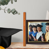 Orange Modern Photo Graduation Party Gold