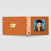Orange Modern Photo Graduation Party Gold Foil Gue (Complet)