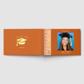 Orange Modern Photo Graduation Party Gold Foil Gue (Complet)