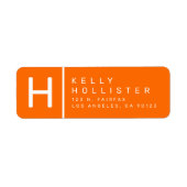 Orange | Modern retouradres Etiket (Voorkant)