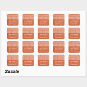 Orange moderne Bohème Enregistrer les stickers Dat (Feuille)