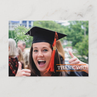 Orange moderne du Merci | d'obtention du diplôme