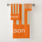 Orange moderne et rayé beige (En situation)