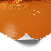 Orange moderne Ramadan Moubarak Poster brillant (Coin)
