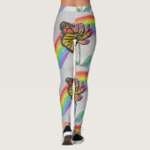 Orange Monarch Arc en arc-en-ciel Leggings aquarel (Dos)