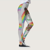 Orange Monarch Arc en arc-en-ciel Leggings aquarel (Droite)