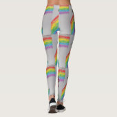 Orange Monarch Arc en arc-en-ciel Leggings aquarel (Dos)