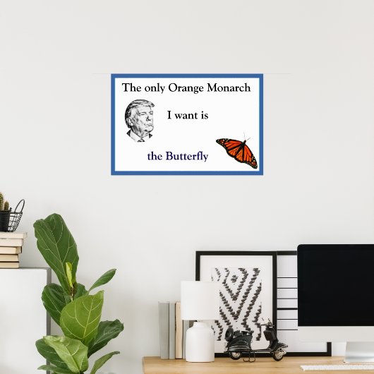 Orange Monarch Poster (Bureau à domicile)