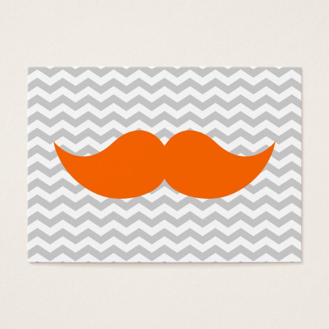 Orange Moustache Gris Chevron Stripe (Devant)