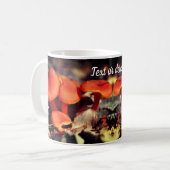 Orange Mushrooms Nature Personalized Koffiemok (Voorkant links)