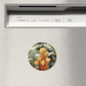 Orange Mushrooms Nature Personalized Magneet (Insitu (Vaatwasser))