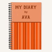Orange My Diary by Me Stried Journal (Recto)
