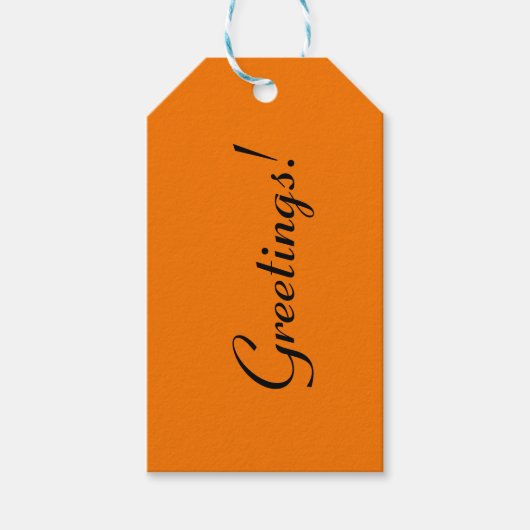 Orange n°1, Étiquette cadeau Orange (Devant)