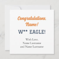 ORANGE, NAVY Auburn, Alabama Carte Cadeau Personna