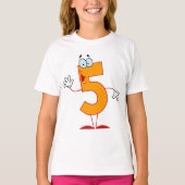 Orange Numéro 5 Girls T-Shirt (Devant)