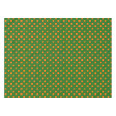 Orange On Green Polka Dots Pattern Design  Tafelkleed (Voorkant (Horizontaal))