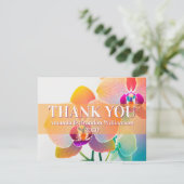 Orange Orange Tropical Mariage Carte de remercieme (Debout devant)