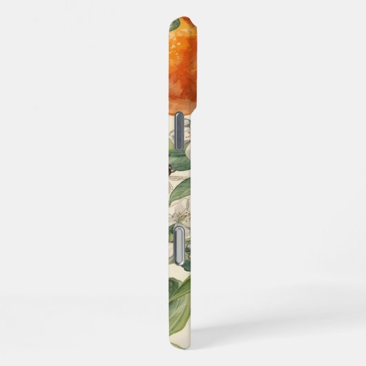 Orange Orchard  – Hand-Drawn Citrus Fruit  iPhone Hoesje (Rechterkant)