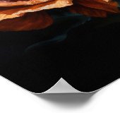 Orange Oriental Poppy Fleurs Art Imprimer Poster (Coin)