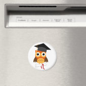 Orange Owl avec Magnet de graduation Casquette et (In Situ (Lave-vaisselle))