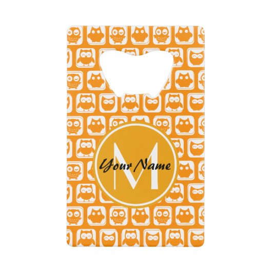 Orange Owls Custom Monogramme (Devant)
