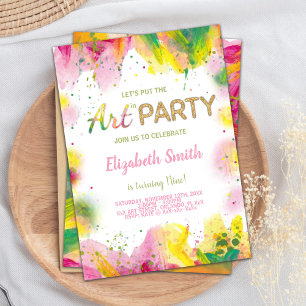 Orange Paint Rose Invitations Anniversaire