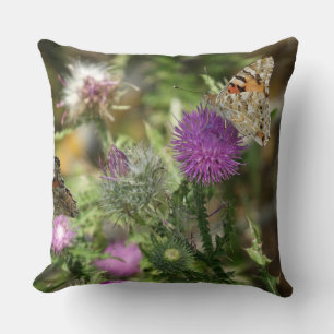 Orange Papillon Nature Jeter oreiller 51 cm x 51 c