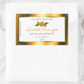Orange Parties scintillant blanc Étiquette Rose Fl (Sac)