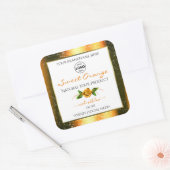 Orange Parties scintillant Blanc Produit Étiquette (Enveloppe)