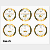 Orange Parties scintillant Blanc Produit Étiquette (Feuille)