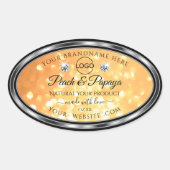 Orange Parties scintillant Étiquette étincelant lo (Devant)