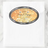 Orange Parties scintillant Étiquette étincelant lo (Sac)