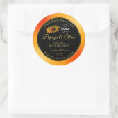 Orange Parties scintillant Noir Étiquettes Ladybug (Sac)