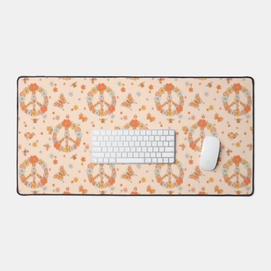 Orange Peace Floral (Clavier et souris)