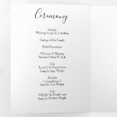 Orange Peony & Rose Floral Wedding Programmes (Intérieur en premier)