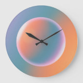 Orange, Pink and Blue Gradient Large Clock Grote Klok (Voorkant)