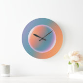 Orange, Pink and Blue Gradient Large Clock Grote Klok (Huis)