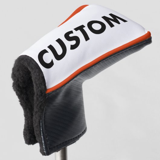 ORANGE Piping Custom Golf Putter Headcover Blank (3/4 voorkant)