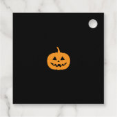 Orange Plaid Halloween Bat Bedankjes Labels (Achterkant)