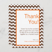 orange PLATE Chevron de brun du carte de (Devant / Derrière)