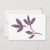 Orange & Plum Feuilles Jolies Typographie RSVP (Dos)