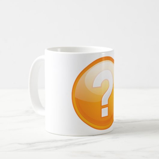 Orange Point d'interrogation Mug (Devant gauche)