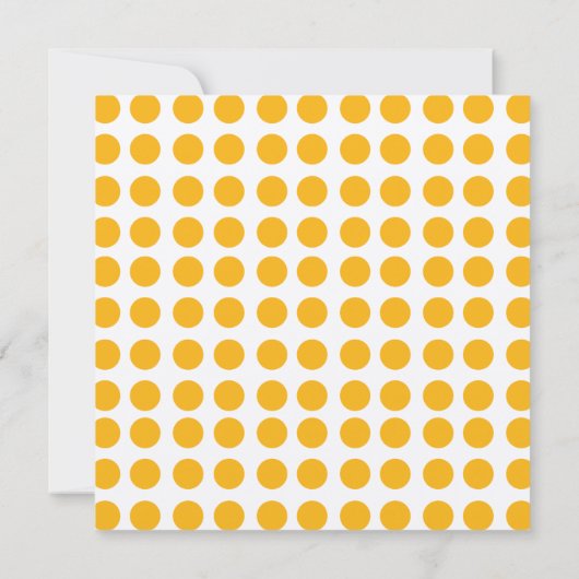 Orange Polka Dot Cupcake Invitation à la fête d'an (Dos)