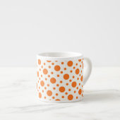 Orange Polka Dot Retro Design Espresso Mug (Devant droit)