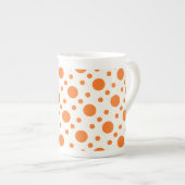 Orange Polka Dot Retro Design Mug (Devant droit)